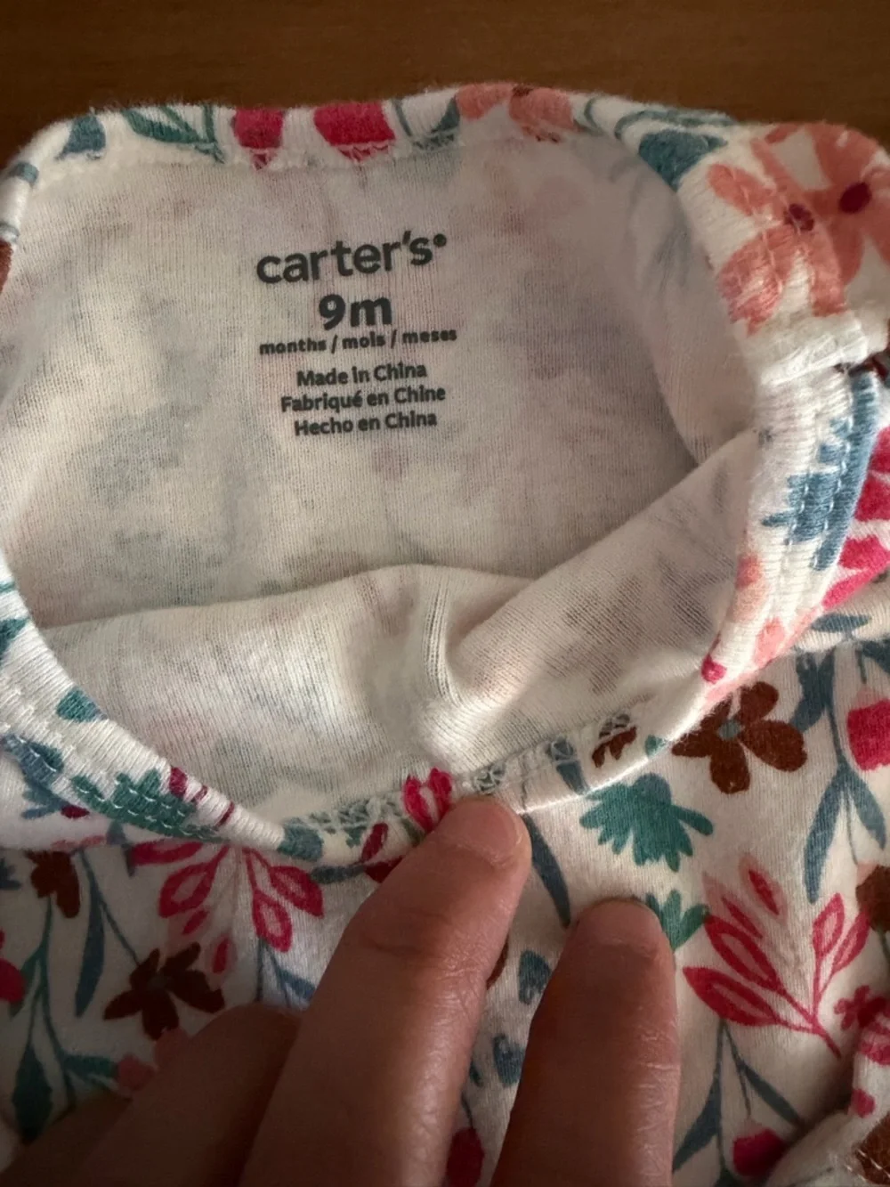 Carter's Bright Pink Corduroy Overall Dress with Floral Tee and White Tights